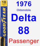 Passenger Wiper Blade for 1976 Oldsmobile Delta 88 - Premium