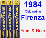 Front & Rear Wiper Blade Pack for 1984 Oldsmobile Firenza - Premium