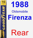 Rear Wiper Blade for 1988 Oldsmobile Firenza - Premium