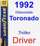 Driver Wiper Blade for 1992 Oldsmobile Toronado - Premium