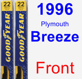 Front Wiper Blade Pack for 1996 Plymouth Breeze - Premium