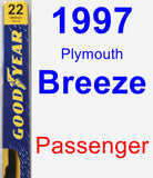 Passenger Wiper Blade for 1997 Plymouth Breeze - Premium