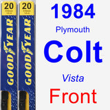 Front Wiper Blade Pack for 1984 Plymouth Colt - Premium