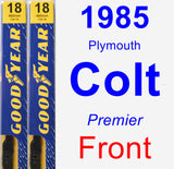 Front Wiper Blade Pack for 1985 Plymouth Colt - Premium