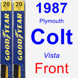 Front Wiper Blade Pack for 1987 Plymouth Colt - Premium