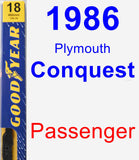 Passenger Wiper Blade for 1986 Plymouth Conquest - Premium