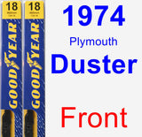 Front Wiper Blade Pack for 1974 Plymouth Duster - Premium