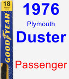 Passenger Wiper Blade for 1976 Plymouth Duster - Premium