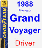 Driver Wiper Blade for 1988 Plymouth Grand Voyager - Premium