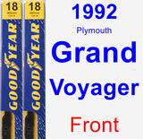 Front Wiper Blade Pack for 1992 Plymouth Grand Voyager - Premium