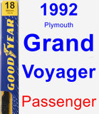 Passenger Wiper Blade for 1992 Plymouth Grand Voyager - Premium