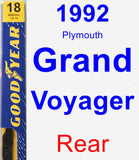 Rear Wiper Blade for 1992 Plymouth Grand Voyager - Premium