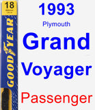 Passenger Wiper Blade for 1993 Plymouth Grand Voyager - Premium