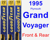 Front & Rear Wiper Blade Pack for 1995 Plymouth Grand Voyager - Premium