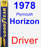 Driver Wiper Blade for 1978 Plymouth Horizon - Premium