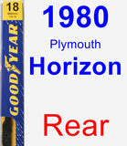 Rear Wiper Blade for 1980 Plymouth Horizon - Premium