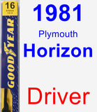 Driver Wiper Blade for 1981 Plymouth Horizon - Premium