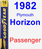 Passenger Wiper Blade for 1982 Plymouth Horizon - Premium