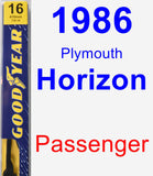 Passenger Wiper Blade for 1986 Plymouth Horizon - Premium