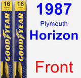 Front Wiper Blade Pack for 1987 Plymouth Horizon - Premium