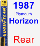 Rear Wiper Blade for 1987 Plymouth Horizon - Premium