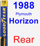 Rear Wiper Blade for 1988 Plymouth Horizon - Premium