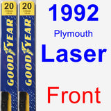 Front Wiper Blade Pack for 1992 Plymouth Laser - Premium