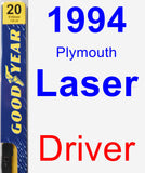 Driver Wiper Blade for 1994 Plymouth Laser - Premium