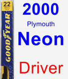 Driver Wiper Blade for 2000 Plymouth Neon - Premium