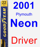 Driver Wiper Blade for 2001 Plymouth Neon - Premium