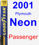 Passenger Wiper Blade for 2001 Plymouth Neon - Premium