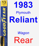 Rear Wiper Blade for 1983 Plymouth Reliant - Premium