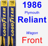 Front Wiper Blade Pack for 1986 Plymouth Reliant - Premium