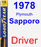 Driver Wiper Blade for 1978 Plymouth Sapporo - Premium