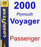 Passenger Wiper Blade for 2000 Plymouth Voyager - Premium