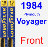 Front Wiper Blade Pack for 1984 Plymouth Voyager - Premium