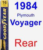 Rear Wiper Blade for 1984 Plymouth Voyager - Premium