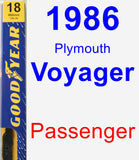 Passenger Wiper Blade for 1986 Plymouth Voyager - Premium