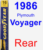 Rear Wiper Blade for 1986 Plymouth Voyager - Premium