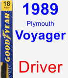 Driver Wiper Blade for 1989 Plymouth Voyager - Premium