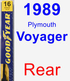 Rear Wiper Blade for 1989 Plymouth Voyager - Premium