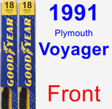 Front Wiper Blade Pack for 1991 Plymouth Voyager - Premium