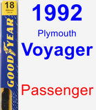 Passenger Wiper Blade for 1992 Plymouth Voyager - Premium