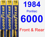 Front & Rear Wiper Blade Pack for 1984 Pontiac 6000 - Premium