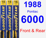 Front & Rear Wiper Blade Pack for 1988 Pontiac 6000 - Premium