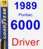 Driver Wiper Blade for 1989 Pontiac 6000 - Premium