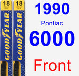 Front Wiper Blade Pack for 1990 Pontiac 6000 - Premium