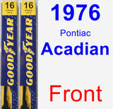 Front Wiper Blade Pack for 1976 Pontiac Acadian - Premium