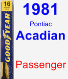 Passenger Wiper Blade for 1981 Pontiac Acadian - Premium