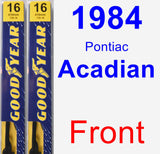 Front Wiper Blade Pack for 1984 Pontiac Acadian - Premium